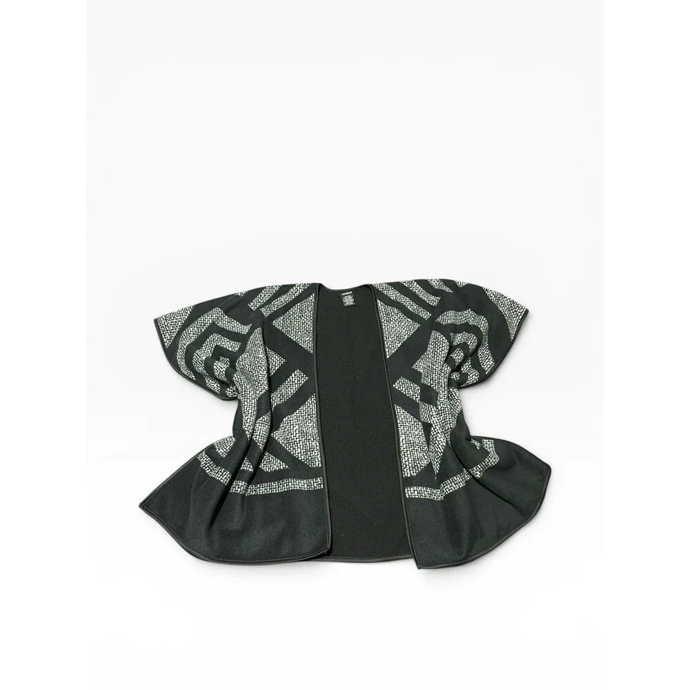 Ike Behar Shawl Cape Poncho Women’s OS Blanket Sweater Cardigan - Picture 3 of 8